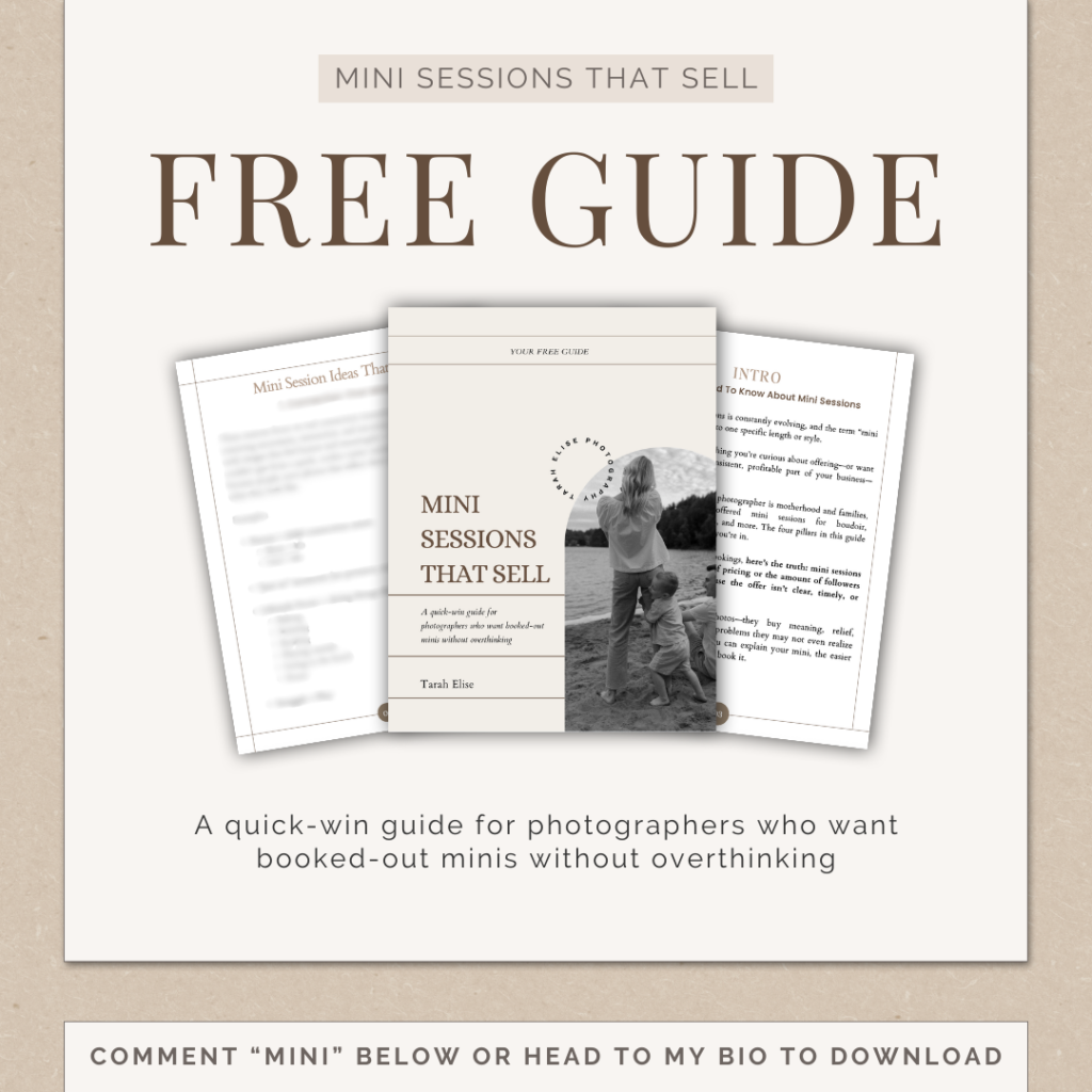 mini session ideas for photographers